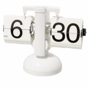 JZO跨境妙自翻动页客钟复古简约家居厅座钟单脚刻小天平翻牌钟