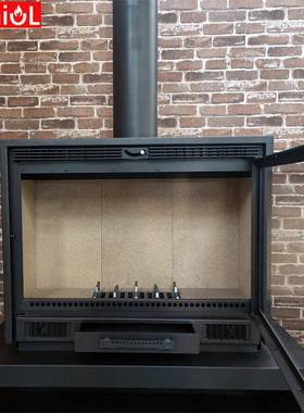 壁民炉真火家用燃柴木35181暖器取现代欧式钢板嵌入式烧农村自建