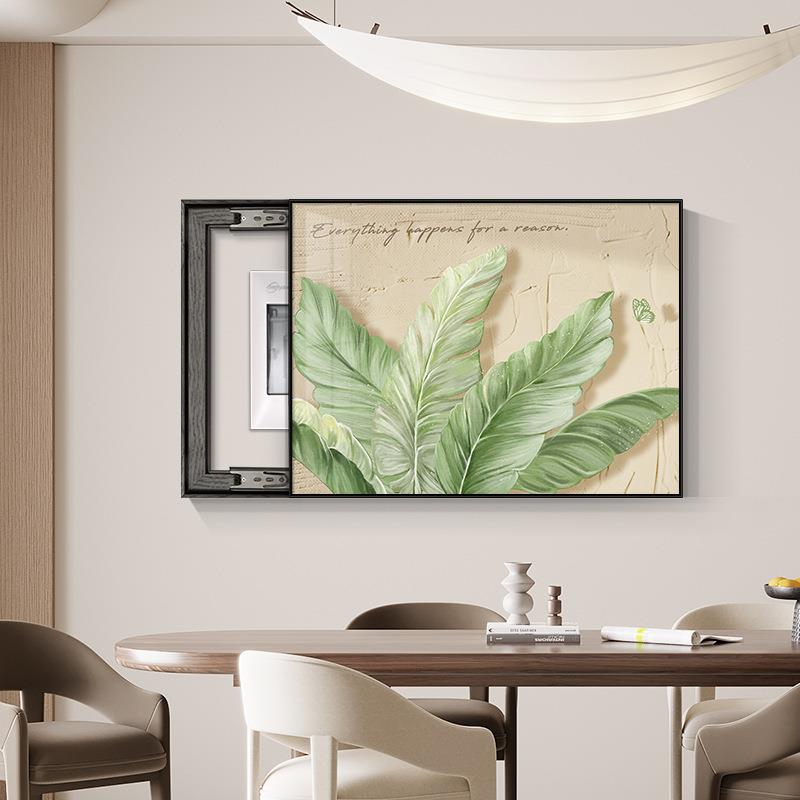 现代简约电表装饰画轻奢箱绿配电挂画电植闸装饰遮挡弱QL-027电箱