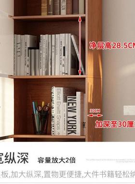 简易带门17226书柜书架家用带物锁落地收物纳格柜简约储子柜置柜