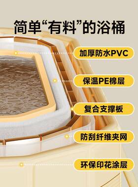 【国补】桶泡澡家折叠大人全身NNW缸成人洗澡桶用浴儿童可坐浴盆