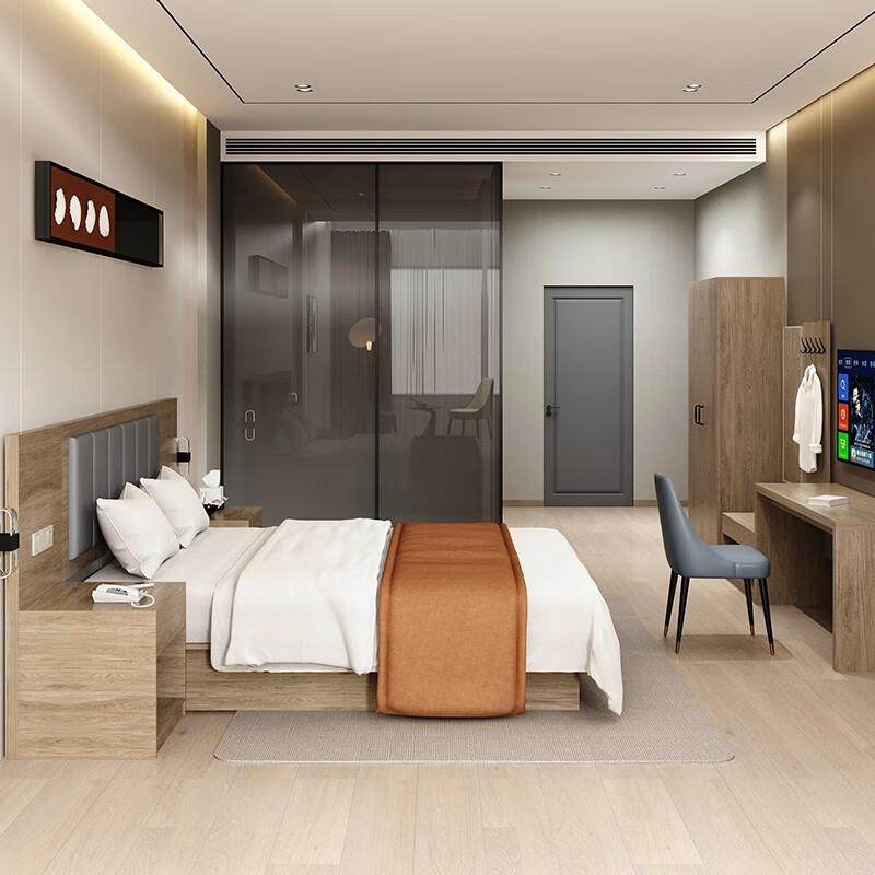 馆床酒店家具厂标间公单间全套寓民宿出租房专8用床宾旅馆1.98551