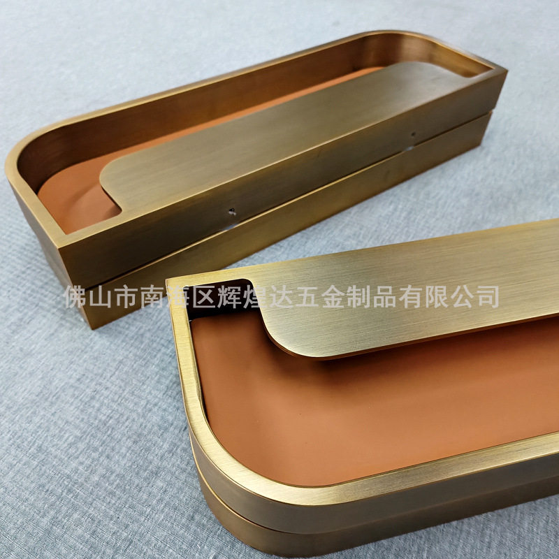 辉诚达高档大门拉手铝合金新中式简约轻奢酒店别墅区玻璃大门把手