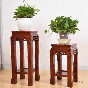 木中式 实木花架子家方F5M576J9形景室内客用厅置物架花盆质原制多