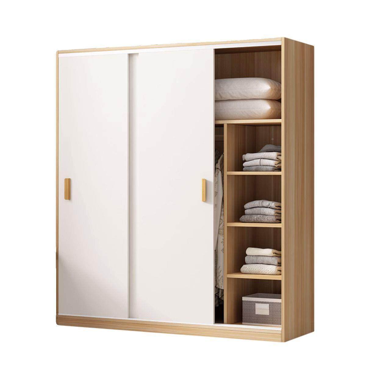 柜家用卧室衣木质推拉门儿童收纳柜小户款型2502新衣橱出厂家直供