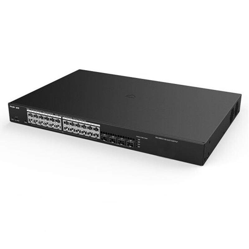 锐捷2无品牌/4口千兆网管POE换机4RG-NBS3100-24GTSFP-PV交2光口