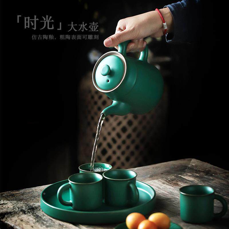 复古容壶陶瓷茶大量粗陶凉水壶无品牌/大号单茶壶花泡茶壶家用冷水壶