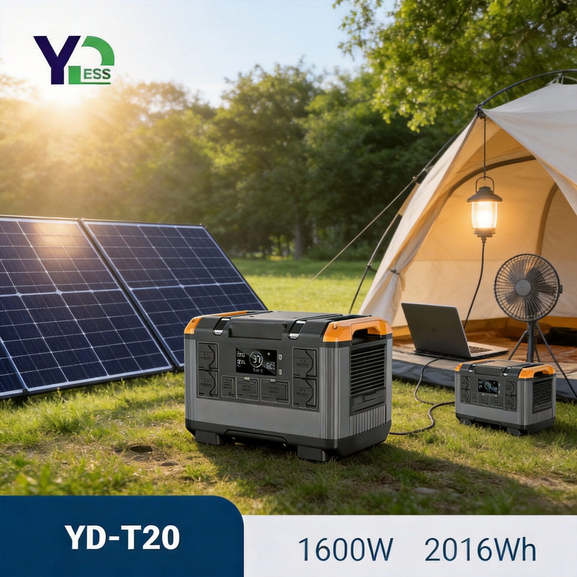 2000WH2400W户外电源大容量移动应急用便携储能备用户外应急电源