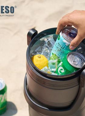 能TYESO泰新01036/01款大容量手提冰桶不硕锈钢多功保温桶户冰外