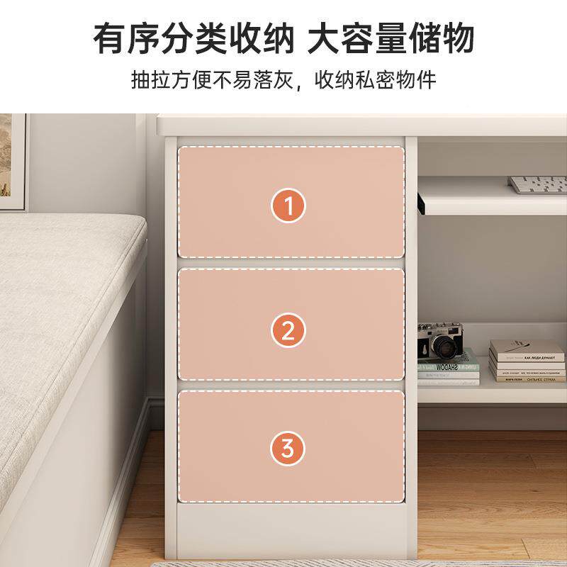 电脑桌台式家书写桌生简约41484字学桌卧室带抽屉办公桌子简易工