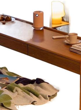 卧室用可移动床边桌木床上书桌实床边床尾长条桌家跨床人懒FPO电