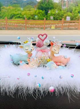 天台台华中莲镶钻一路平款安鹿汽54992车摆件女神款控车载高档车