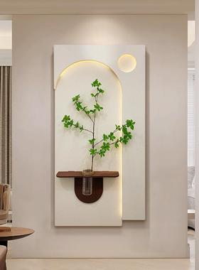 奶风8578玄装饰画水培绿植入户走廊壁灯关画过道油墙画立挂体砂岩
