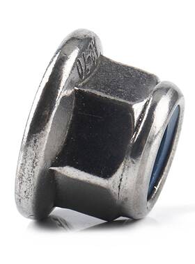 跨境140盒装30只4不锈JLT钢六角法兰尼龙螺母防滑防松螺母：M3M12