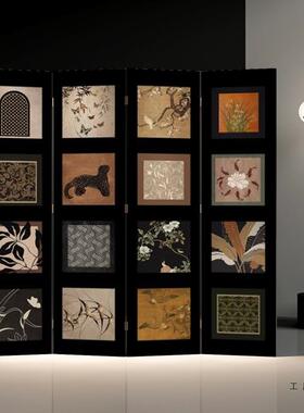 法式中古卧屏风断客厅可折叠移隔动F99TJSS7餐厅室玄关遮复古挡风