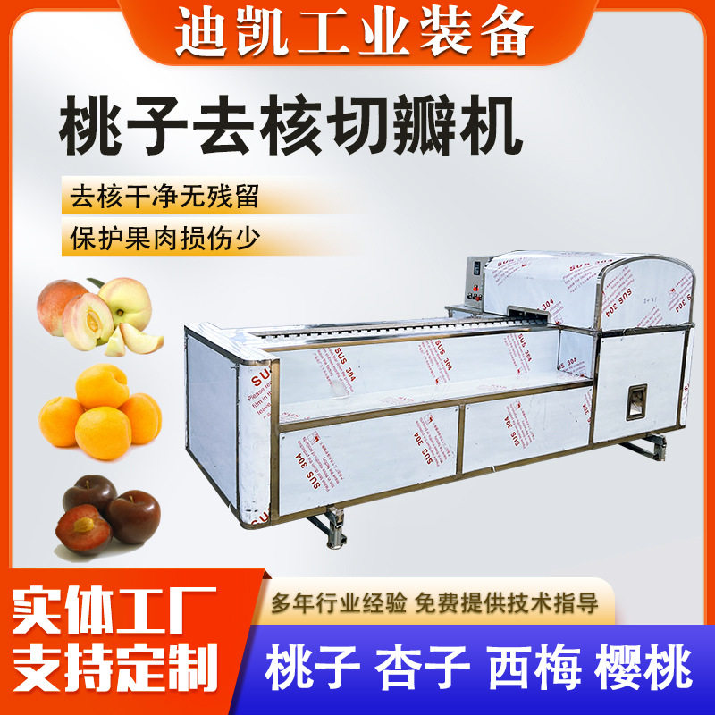 全自动桃子去核切瓣机杏子李子去核分瓣机黄桃西梅去核切瓣设备