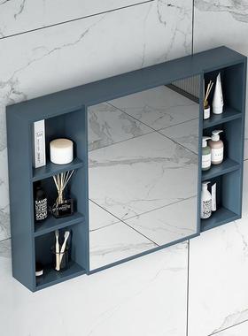 太空铝挂墙水浴防室储物镜柜洗镜手间带63027卫生间子置物架毛巾