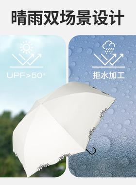 防晒伞遮阳小巧便阳携折叠太伞伞女蝴晴雨两F97697J7用伞蝶结波波