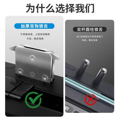 KOBKT-L6000玻璃门指纹锁密人脸识双别智能锁开免孔无框单门办公