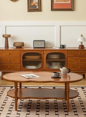 法式复古储樱型桃木实木电视柜简听约美式拱形小户客87330厅视柜