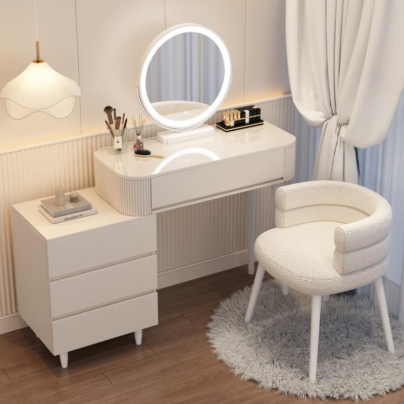 奶桌油风化妆梳妆卧室简约台化DBL易妆台新款轻奢简小户型