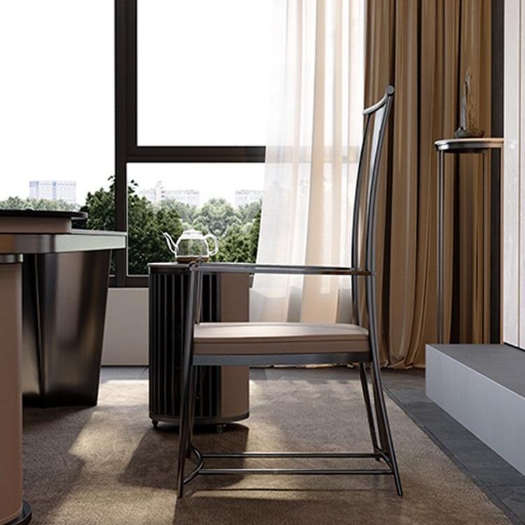 F-Y118奢泡茶X椅设计师桌官帽椅组AL845761合套轻装后现代茶围椅