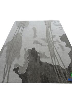 新中式RYB红色水墨画样板房满客厅毯茶几沙发地书房厅卧室大接待