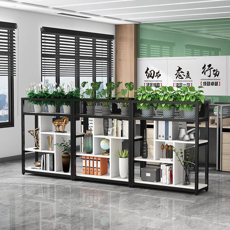 铁栅艺办公风隔断栏餐88810122饮花架物置架书架客厅餐厅矮隔屏断
