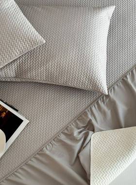 60支棉绒棉夹棉床笠席梦思保罩全护防滑床垫保长护罩衍缝98483床