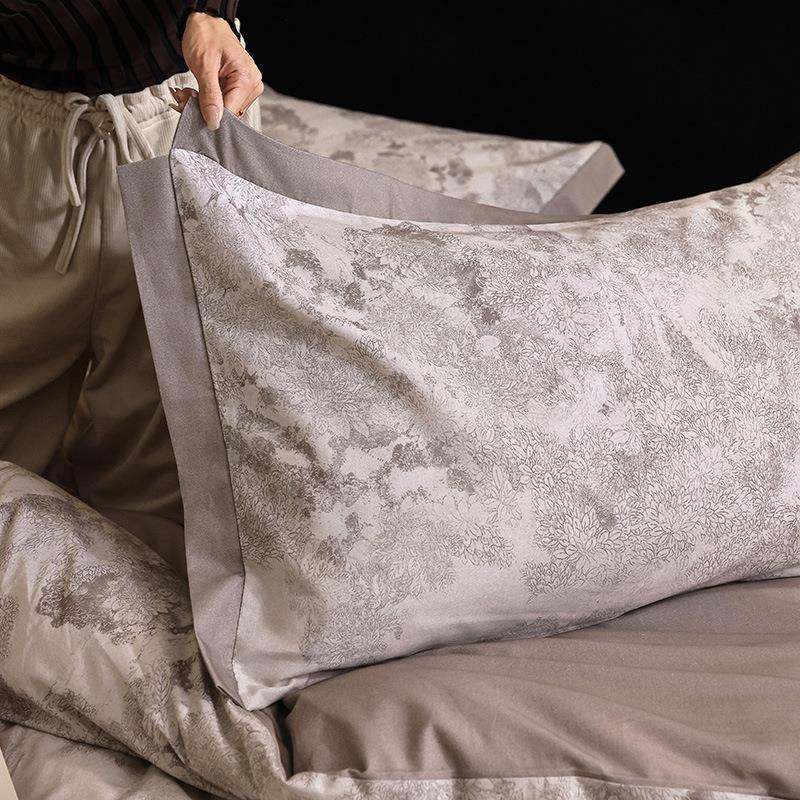 纯棉磨加四厚磨毛件套全棉亲肤轻奢四数码印花秋冬毛RTW件套床上