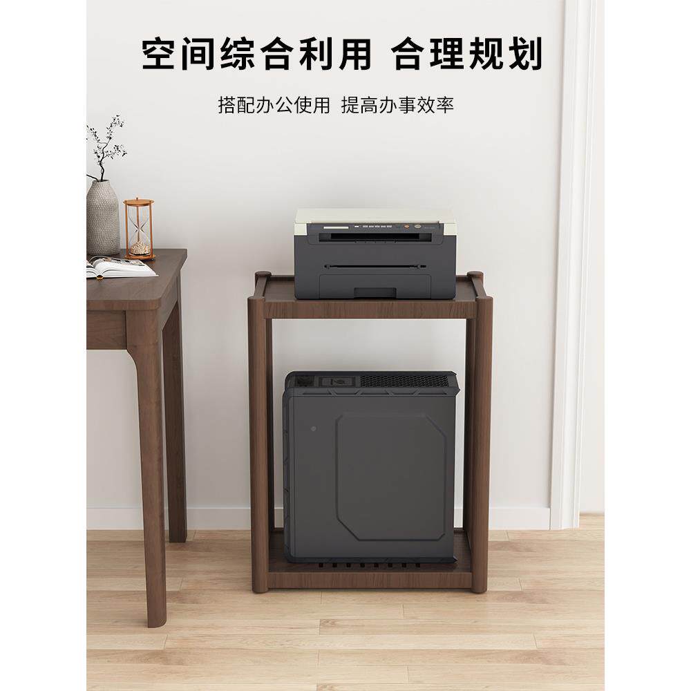 实木电脑主机托架电机箱托架脑打印置架物落地底座机tb-71700移动