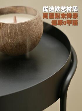 奶油风可移动桌边几35432小圆客厅迷你茶几床头子桌发边旁置沙物