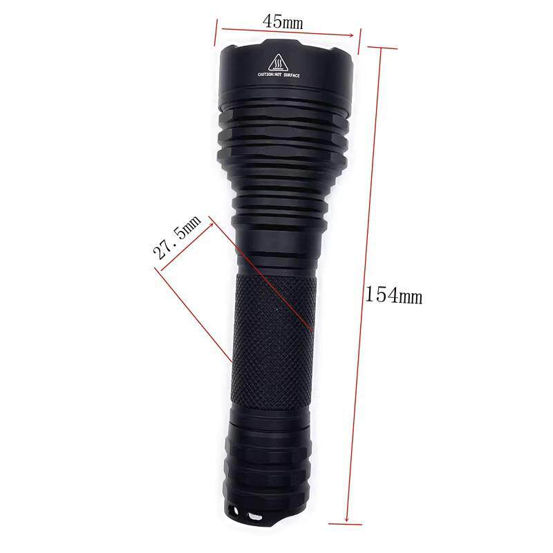 21700电池一体仓强光手电筒铝合金外壳套配件DIY维修组装光杯M45