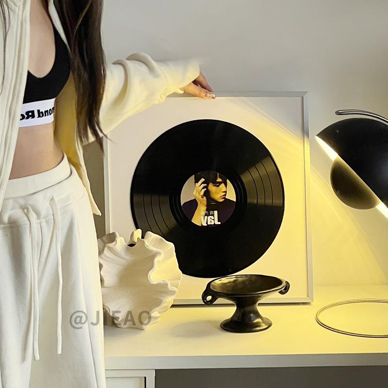 周杰伦JAY专辑封面黑胶唱片客厅卧室海报壁挂画酒吧桌面装饰摆画