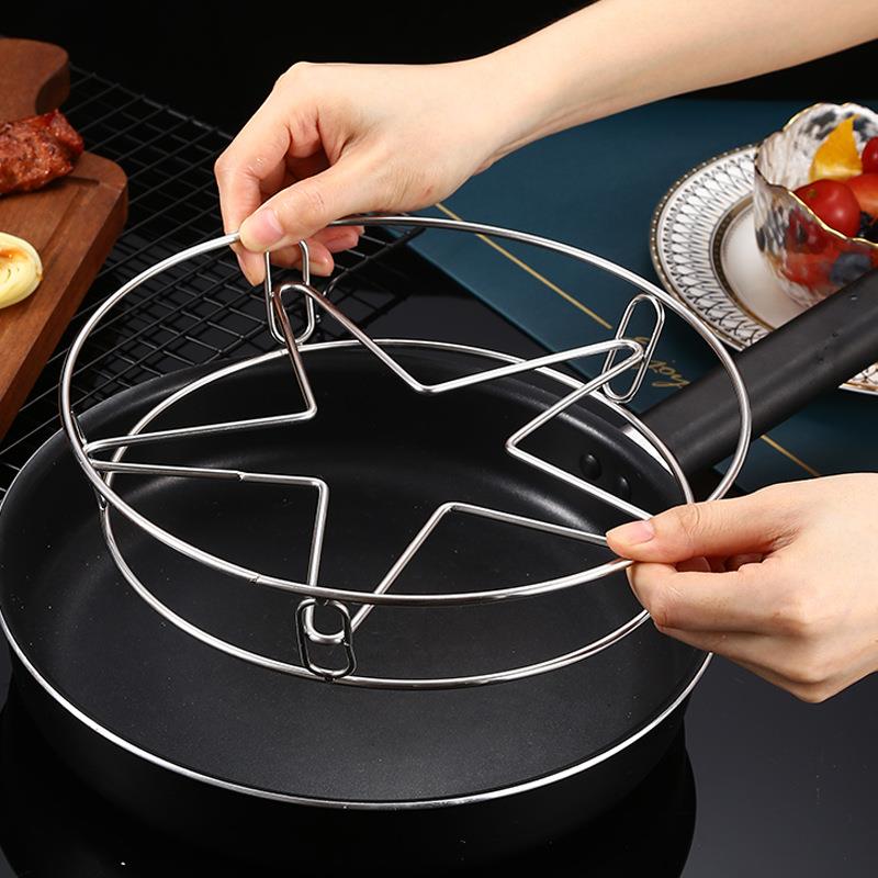 厨房家用置物架隔热防烫放锅架子隔水蒸架蒸笼不锈钢圆形锅垫