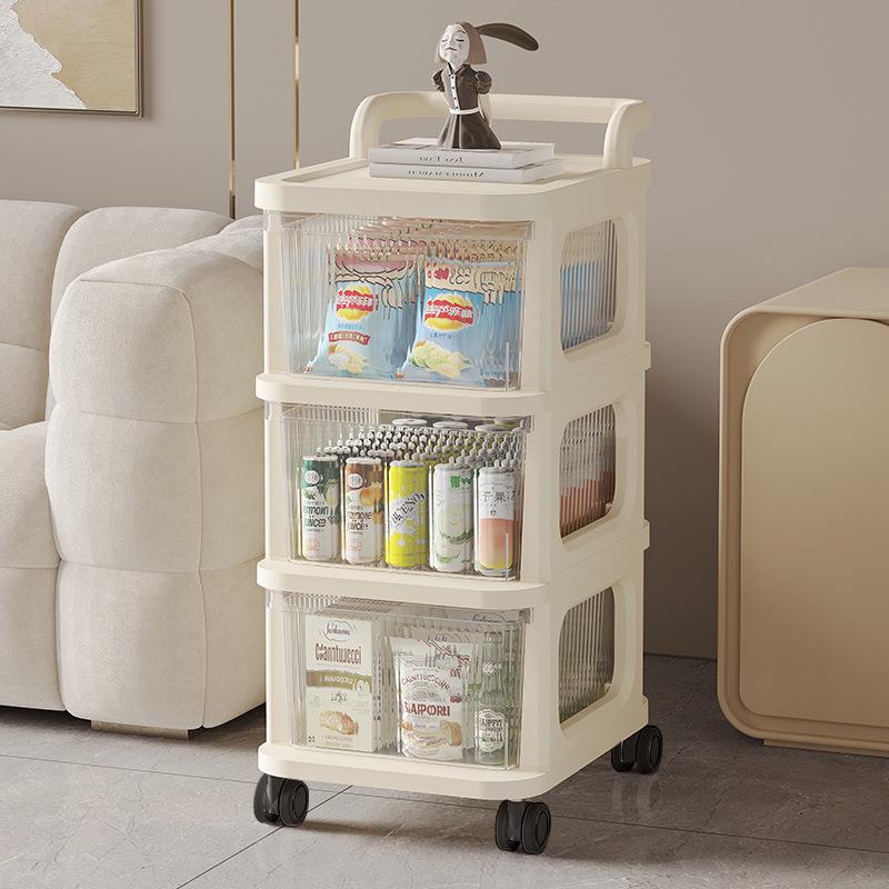 可移动小推车置物架多层玩具零食书本柜家用婴儿用品夹缝收纳架