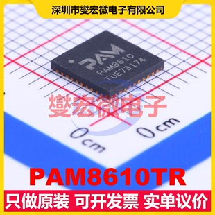 PAM8610TR WQFN-40-EP(6x6) 双声道D类功放音频放大器芯片IC