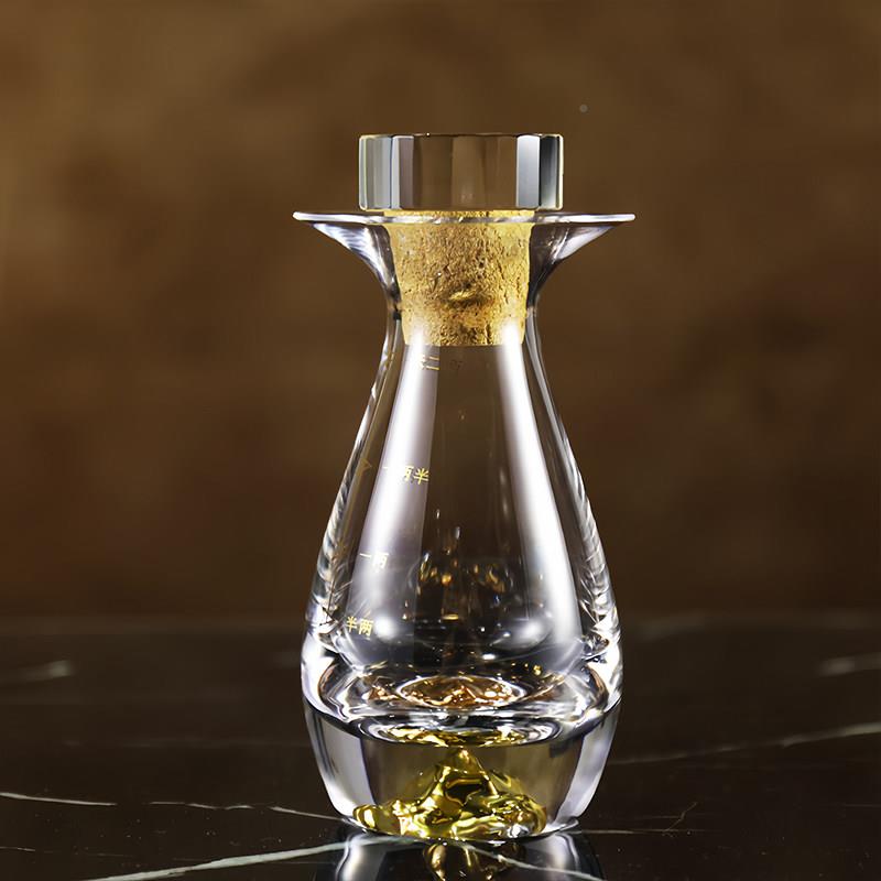 高档用2两密封白家酒壶100玻ml水晶璃白酒E5979分酒器礼盒白储存