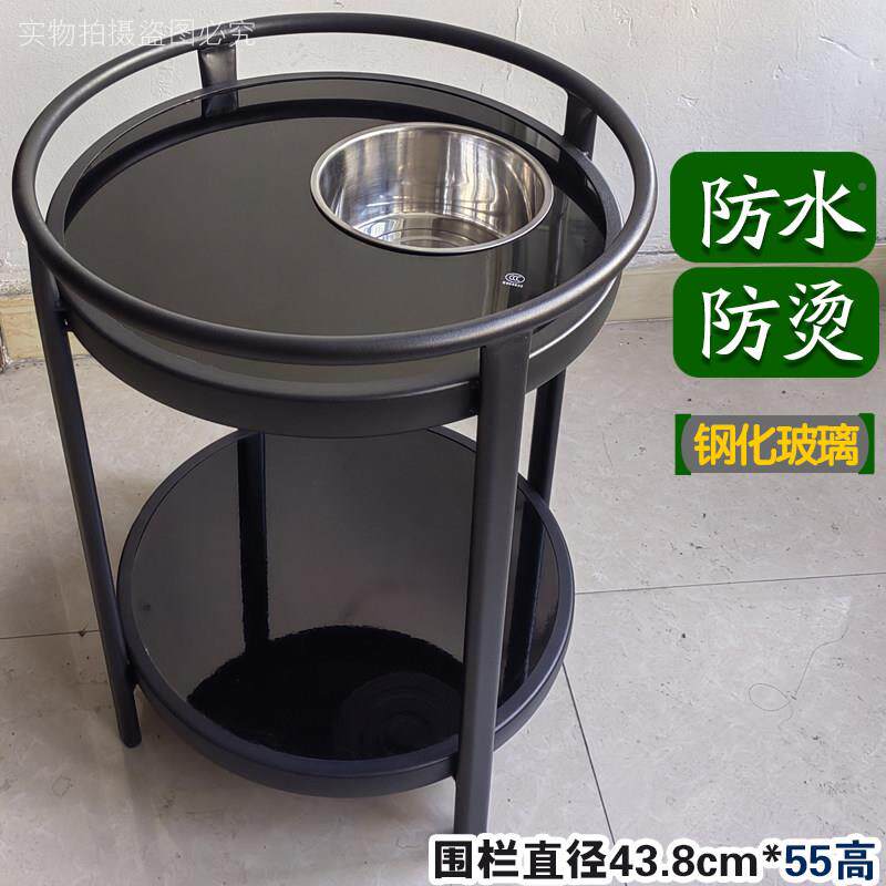 包邮防水防烫钢玻璃麻将机小茶几烟缸桌棋化牌OXU室茶楼台茶水架