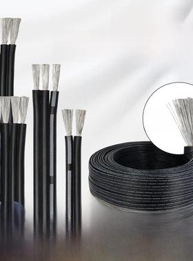 硅电缆黑色多软线耐胶高芯温2P3P12PBJP连线20 22 28 30Aw接g