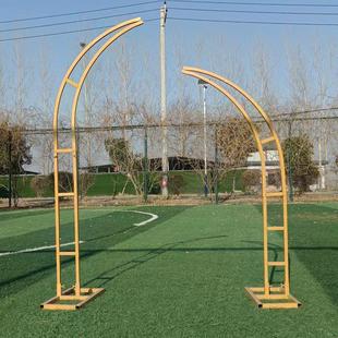 定制新款羊婚庆具牛角角门OAX铁弧艺花艺拱门架道子形户外草坪婚