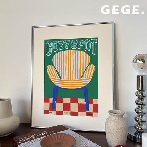 休息角落】G普eGe室包卧豪斯厅挂RDE画波北欧高餐级感法式小众客