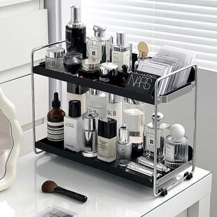 铁护艺化妆品收纳层高级感亚加丽加轻架奢面肤品置桌物架玄关口红