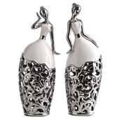 盛装 现代舞陶瓷摆面件家居客厅酒柜电视装 饰品欧式 舞女玄柜关桌女