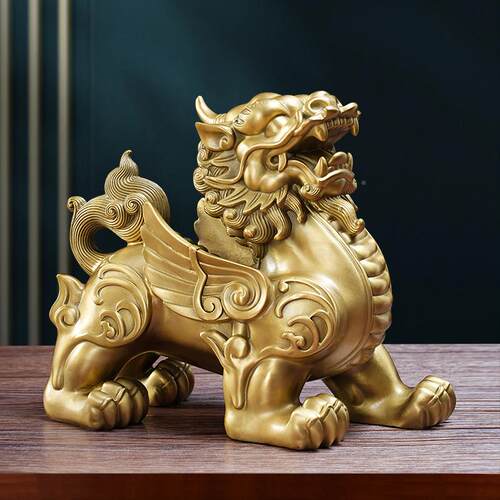 铜貅摆件对公一母招财聚财乔017迁开业礼品客厅玄貔关店铺前台黄