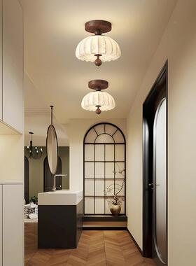 宋朝美学织物图案吸顶灯入法口大厅灯廊FTO过道灯纪式走覆古中世