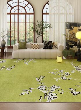 中绿色毯地毯客厅20几25新款新中式卧0810国风室床边沙发茶地古垫