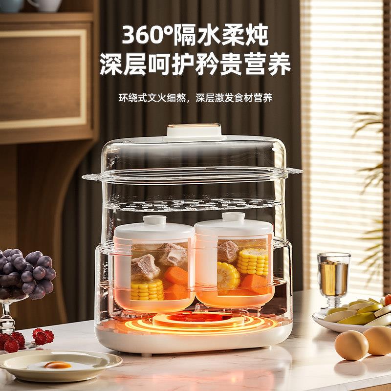 智电炖锅家SY-MD21H多功能能陶瓷双胆煲汤盅锅炖一体隔水慢炖用抗