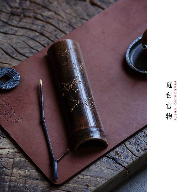 白雕老煤竹刻竹制茶天然纯手工茶觅铲复古茶则道配件茶拨醒茶老煤