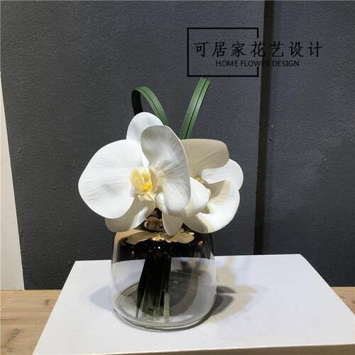 现代奢新中式彷真KJ-066花艺小套装样品屋展轻示中洽谈 桌床心头